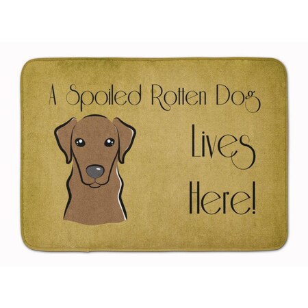 Carolines Treasures Chocolate Labrador Spoiled Dog Machine Washable Memory Foam Mat BB1482RUG